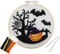 🎃 unlock your creativity with louise maelys halloween embroidery kit - perfect for beginner cross-stitch diy crafts, featuring pumpkins and bats for adults logo