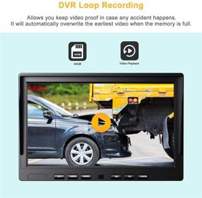 img 2 attached to 🚚 Fursom 10.2'' 1080P Проводная система резервных камер DVR, монитор с высоким разрешением и четырехкратным разделением, водонепроницаемая задняя камера x 4 для больших транспортных средств, прицепа, фургона, кемпера, грузовика-фургона, автодома, автобуса