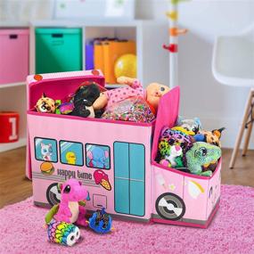 img 2 attached to 📚 KAP Декоративный детский контейнер для хранения: световой игрушечный ящик с LED-подсветкой для девочек - идеально подходит для книг, игрушек и мелких игр.