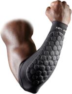 🏈 mcdavid hex padded forearm compression sleeves - ideal for football &amp; contact sports, moisture-wicking for dry &amp; cool comfort, comes in a set of 2 логотип