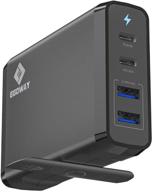 🔌 e egoway 4-port usb c wall charger: 60w & 18w pd power delivery with dual usb a ports - 12w logo