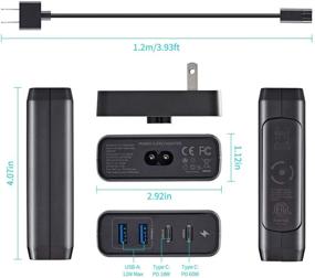 img 2 attached to 🔌 Е EGOWAY 4-портовая стена USB C зарядка: 60W и 18W PD Power Delivery с двумя портами USB A - 12W