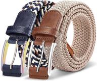 woven stretch braided gift boxed casual men's accessories for belts logo