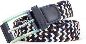 img 2 attached to Woven Stretch Braided Gift Boxed Casual Men's Accessories for Belts