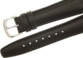 img 2 attached to 🌟 High-Quality Genuine Italian Leather Watchband – Stylish Black Men's Watches