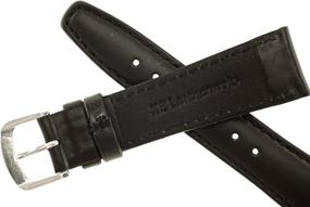 img 1 attached to 🌟 High-Quality Genuine Italian Leather Watchband – Stylish Black Men's Watches