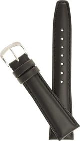 img 3 attached to 🌟 High-Quality Genuine Italian Leather Watchband – Stylish Black Men's Watches