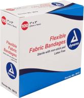 🩹 dynarex 1x3 inch flexible fabric adhesive bandages - box of 100, model 3612 логотип