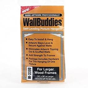 img 3 attached to 🖼️ Enhance Your Décor with Wall Buddies: Set of 3 Hangers for Large Wood Picture Frames