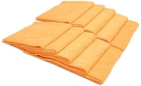 img 1 attached to Bulk Bundle of Mr. Everything Edgeless Microfiber Utility Towels - 10 Pack in Vibrant Orange (16 in. x 16 in, 350 GSM)