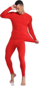 img 3 attached to 🌡️ Coreal Mens Soft Thermal Wear: Cozy Crew Neck Long Johns with Fleece Lining for Optimal Comfort