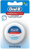🦷 oral-b essential floss, mint waxed, 54 yards (50 meters) - pack of 2 logo