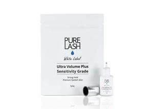 img 1 attached to 💖 Pure Lash Professional: Ultra Sensitive Eyelash Extension Glue - 5ml, 2-3 Sec Drying Time, 4-5 Weeks Retention, White Label, Sensitivity Grade Adhesive