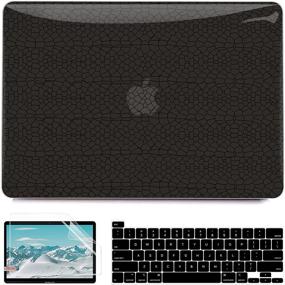 img 4 attached to 👍 G JGOO MacBook Pro 13 Inch Case 2020 2019 2018 2017 2016 M1 A2338 A2289 A2251 A2159 A1989 A1706 A1708 Touch Bar, Black Crocodile - Hard Shell Case with Keyboard Cover and Screen Protector