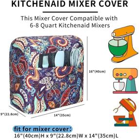 img 3 attached to 🧺 KitchenAid Mixer Cover with Pockets - Attachment Accessory for 5-8 Quart Mixers: Compatible with KitchenAid Mixers, Hamilton Mixers - Fits Tilt Head & Bowl Lift Models