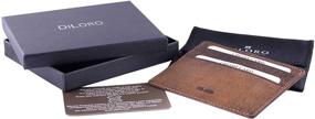 img 1 attached to 🧳 DiLoro Minimalist Leather Travel Blocking Wallet: Ultimate Secure Solution for Travelers