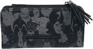 👜 loungefly disney villains debossed multi-purpose faux leather zip wallet - available in one size logo