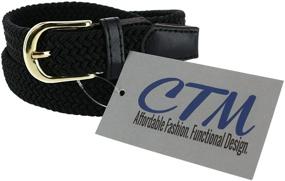 img 2 attached to CTM Womens Elastic Braided Stretch Women's Accessories in Belts