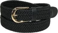 ctm womens elastic braided stretch women's accessories in belts logo