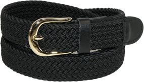 img 4 attached to CTM Womens Elastic Braided Stretch Women's Accessories in Belts