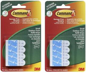 img 1 attached to Command Outdoor Hanging Strips - 16-Pack - Model 17022AW ES