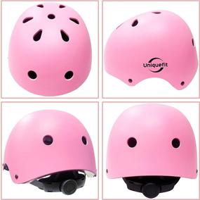 img 3 attached to 7Pcs Children's Protective Gear Set for Outdoor Sports Safety - Helmet, Knee & Elbow Pads, Wrist Guards - Roller Scooter Skateboard Bicycle