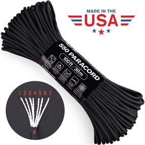 img 2 attached to 🏕️ Atwood Rope MFG 550 Paracord: 100 Feet of Durable 7-Strand Core Nylon Parachute Cord for Outdoor Survival Gear, Made in USA - Ideal for Lanyards, Bracelets, Handle Wraps, Keychains