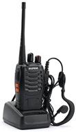 baofeng 1pcs 888s walkie talkies: long range communication with rechargeable battery, earphone & led flashlight logo