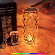 💎 hongmao crystal diamond table lamp with usb port and touch control - 16 color changing, creative and romantic rose acrylic led light for bedroom, living room, kids room, college dorm, and office логотип