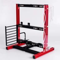 🔴 red open aluminum frame motherboard case rack - atx/m-atx/itx diy chassis set with creative personality, vertical overclocking design for excellent heat dissipation logo