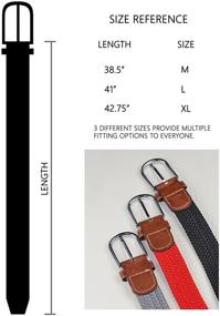 img 1 attached to NYFASHION101 Rounded Elastic Braided Stretch Men's Accessories in Belts