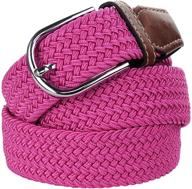 nyfashion101 rounded elastic braided stretch men's accessories in belts logo