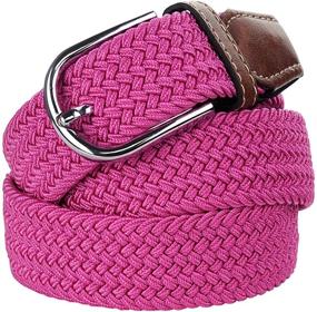 img 4 attached to NYFASHION101 Rounded Elastic Braided Stretch Men's Accessories in Belts