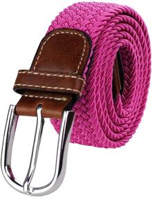 img 3 attached to NYFASHION101 Rounded Elastic Braided Stretch Men's Accessories in Belts