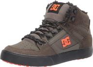 🔶 stylish dc high top skate shoes in dusty orange: perfect for skaters and street fashion enthusiasts! logo