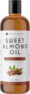 💆 sweet almond oil 16oz - 100% pure, cold pressed for face, skin, and hair - hexane free by kate blanc. enhance your beauty with this organic oil- perfect for body care, aromatherapy, and as a carrier oil (sweet almond oil) logo