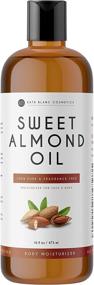 img 4 attached to 💆 Sweet Almond Oil 16oz - 100% Pure, Cold Pressed for Face, Skin, and Hair - Hexane Free by Kate Blanc. Enhance Your Beauty with this Organic Oil- Perfect for Body Care, Aromatherapy, and as a Carrier Oil (Sweet Almond Oil)