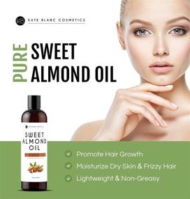 img 3 attached to 💆 Sweet Almond Oil 16oz - 100% Pure, Cold Pressed for Face, Skin, and Hair - Hexane Free by Kate Blanc. Enhance Your Beauty with this Organic Oil- Perfect for Body Care, Aromatherapy, and as a Carrier Oil (Sweet Almond Oil)