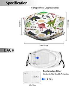 img 3 attached to 🦖 DinoGuard: Reusable Windproof Boys' Accessories for Cold Weather – Dustproof & Washable