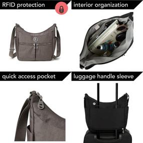 img 1 attached to Baggallini Bristol RFID Crossbody Black Women's Handbags & Wallets