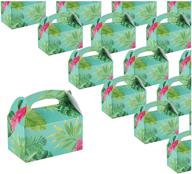 🌴 tropical luau party favor boxes, gift box set (6 x 3.3 x 3.6 in, pack of 24) logo
