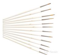 img 1 attached to 🖌️ 10pcs Detail Paint Brushes Set for Precision Detailing & Art Painting - Acrylic, Watercolor, Oil, Models, Warhammer 40k review by Joel Singh