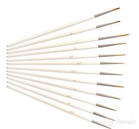 img 7 attached to 🖌️ 10pcs Detail Paint Brushes Set for Precision Detailing & Art Painting - Acrylic, Watercolor, Oil, Models, Warhammer 40k