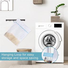 img 1 attached to Durable Fine Mesh Laundry Bags for Lingerie & Delicates - Polecasa 5 Pack: Lead-Free Net, Premium Zipper, Hanging Loop - Ideal for Washing Machine, Bra, Socks, Underwear, Travel