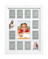 📸 kate & milo grades 1-12 school picture frame: a year-by-year school keepsake to cherish student memories in a timeless white design логотип