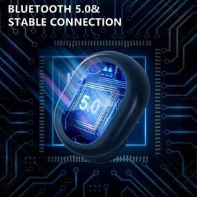 img 2 attached to JIBEILA Водонепроницаемые наушники Bluetooth5 0 с шумоподавлением.