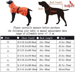 img 1 attached to 🐶 Waterproof Reflective Dog Raincoat - Tellpet Dog Jacket for All-Weather Protection