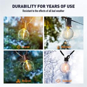 img 3 attached to 🏞️ Enhance Your Outdoor Space with 50FT G40 Globe Patio Lights, Waterproof and Energy-efficient LED String Lights with 33 LED Bulbs - Perfect for Backyard, Balcony, and Porch