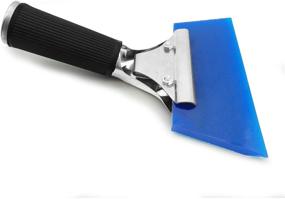 img 2 attached to 🧼 GUGUGI 7 Inch Rubber Squeegee for Auto Window Tinting, Windshield, Glass Door Cleaning - Mini Car Squeegee, Car Wrap Squeegee, Shower Squeegee, Ice Scraper, Rubber Water Blade with Car Window Squeegee