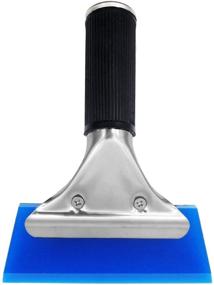 img 3 attached to 🧼 GUGUGI 7 Inch Rubber Squeegee for Auto Window Tinting, Windshield, Glass Door Cleaning - Mini Car Squeegee, Car Wrap Squeegee, Shower Squeegee, Ice Scraper, Rubber Water Blade with Car Window Squeegee